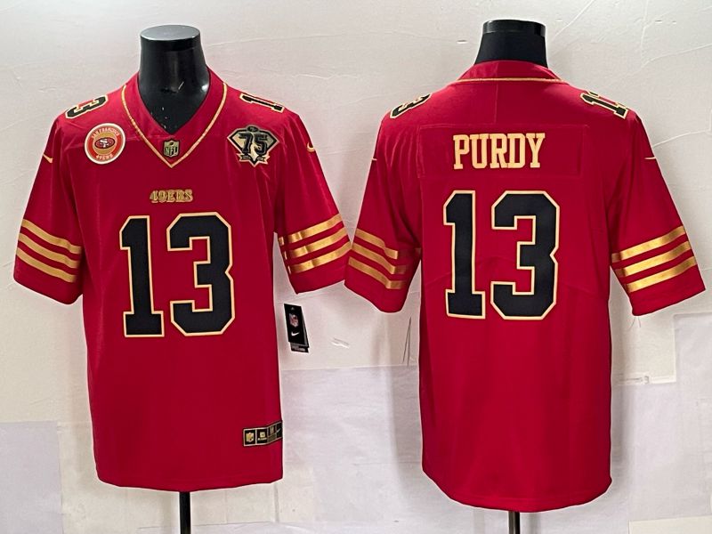 Men Nike San Francisco 49ers #13 Purdy red Limited NFL 2025 Jersey 0060